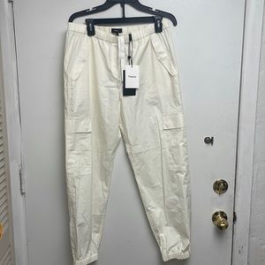 (NWT) Theory jogger pants - off white/ cream